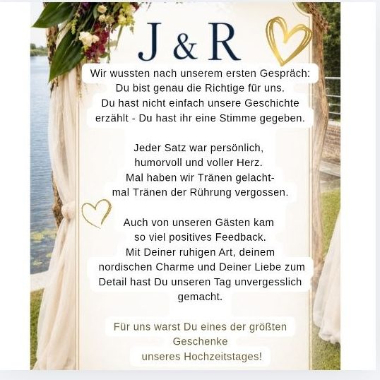 Traurednerin in Schleswig Holstein, Hamburg
